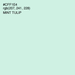 #CFF1E4 - Mint Tulip Color Image